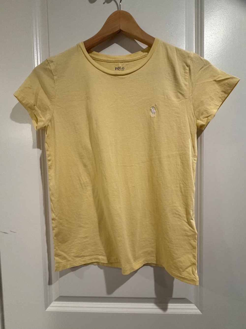 NWOT - Polo Ralph Lauren Classic Crewneck Tee - Pale Yellow - Size S